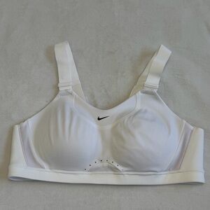 Nike Women's White Sports Bra with Mesh Accents